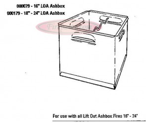 000179 Baxi Ashbox 18" LIFT OUT ASHBOX (SUITS 18" 20" 22" & 24" Burnall & Standard)